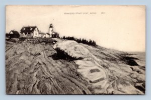 Pemaquid Point Lighthouse Pemaquid Maine ME Postcard O2