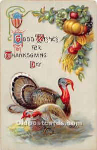 Thanksgiving Greeting Unused a lot of corner wear