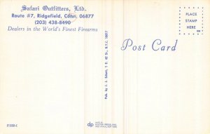 Postcard Interior Safari Outfitters Firearms Store Ridgefield Connecticut~130355