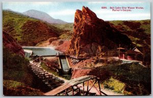 Vtg Utah UT Salt Lake City Water Works Parley's Canyon 1910s Old View Postcard