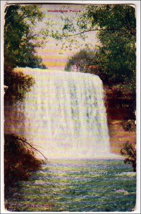 MN - Minneapolis. Minnehaha Falls   (crease)