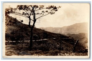 1929 Scenic View Military Road San Juan Puerto Rico RPPC Photo Airmail Postcard