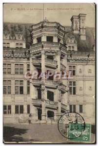 Old Postcard Blois Chateau honor Staircase Francois 1er