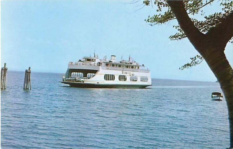 Vermont Lake Champlain M V Champlain Ferry Boat Postcard