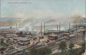 Postcard Steel Works Pittsburg PA 1907