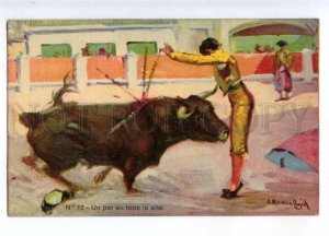 187571 SPAIN CORRIDA Matador BULL Fighting by LLOPIS old #12