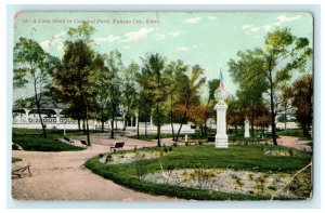 1908 Cozy Nook Carnival Park Kansas City KS Antique Postcard