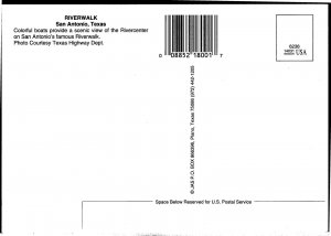 Postcard TX San Antonio Riverwalk