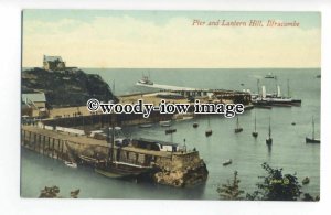 tq1427 - Steamer Ships at the Pier, Harbour & Lantern Hill, Ilfracombe- postcard