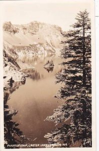 Oregon Crater Lake Phantom Ship 1954 Real Photo