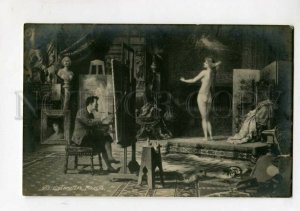 3111572 NUDE Women Model & Painter by SCHWENINGER vintage PC