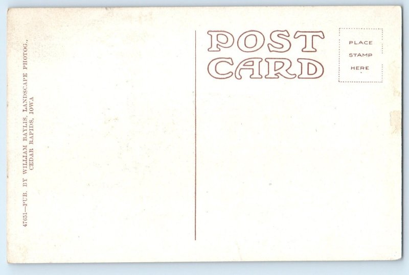 1940 Cedar Rapids Iowa Postcard Peoples Savings Bank Corner Third Avenue Street