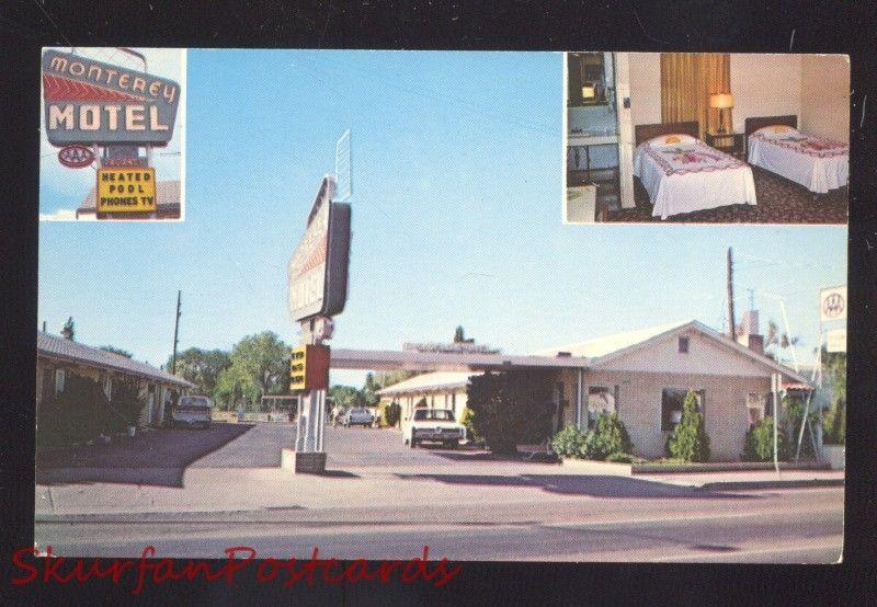 ALBUQUERQUE NEW MEXICO MONTEREY MOTEL ROUTE 66 INTERIOR ADVERTISING POSTCARD