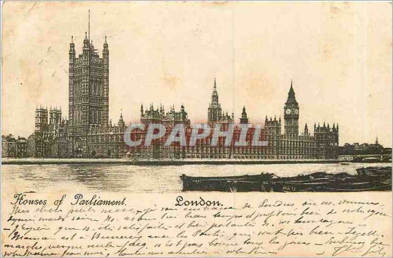 Old Postcard Houses of Parliament London