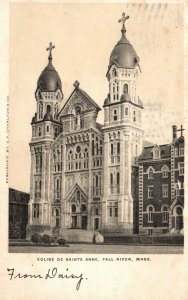 Vintage Postcard 1906 Eglise De Sainte Anne Fall River Massachusetts E. P. Pub.