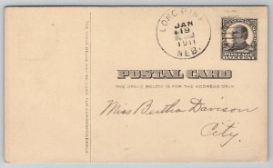 Correspondence Message 1911 Long Pine Nebraska Postcard A33