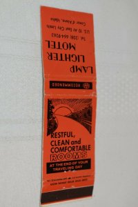 Lamp Lighter Motel Coeur d'Alene Idaho 20 Strike Matchbook Cover