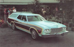 Automobile~Car Advertising  1976 FORD GRAN TORINO SQUIRE STATION WAGON  Postcard