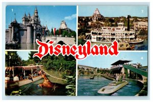 c1960's Disneyland The Magic Kingdom Multiview Anaheim CA Vintage Postcard 