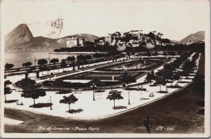 Brazil Rio de Janeiro Praca Paris Vintage RPPC C151