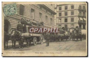 Old Postcard Paris Vecu A Station Omnibus TOP