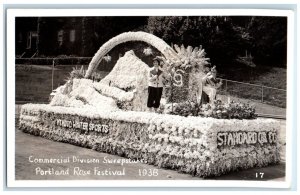 Commercial Division Sweepstakes Portland Rose Festival RPPC Photo Postcard