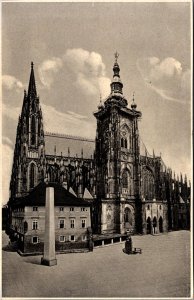 Czech Republic Prague St Vitus Cathedral Vintage Postcard 09.77