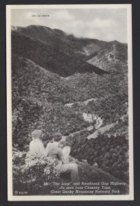 Tennessee The Loop Newfound Gap Highway Seen Chimney Tops Great Smoky Mts Park