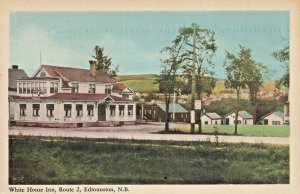 Edmonton New Brunswick Canada~White House Inn on Route 2~Tinted Photo Postcard