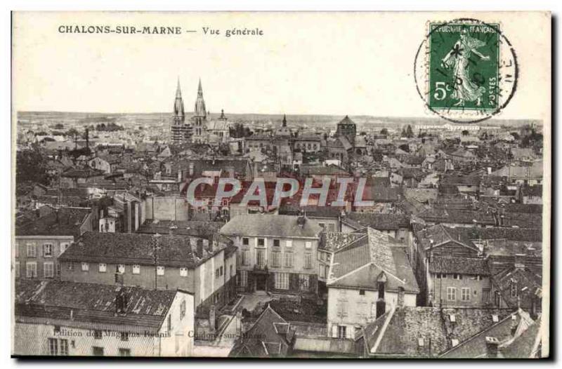 Old Postcard Chalons sur Marne General view