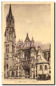 Old Postcard Senlis cathedral