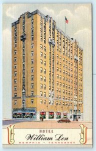 MEMPHIS, Tennessee TN ~ Roadside HOTEL WILLIAM LEN ca 1940s Linen  Postcard