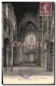 Old Postcard Mont Saint Michel Nave Nave of the Basilica of the Basil