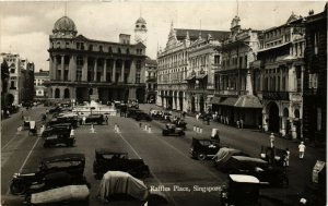 PC CPA SINGAPORE, RAFFLES PLACE, Vintage REAL PHOTO Postcard (b18665)