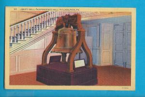  Postcard liberty Bell Independence Hall Philadelphia Pennsylvania  # 393