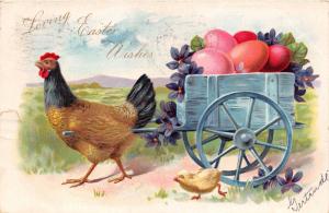 LOT OF 2 GREAT EASTER GREETING POSTCARDS~BOTH HAVE SMALL TEAR ON LEFT MARGINS