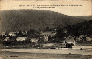 CPA Revin - Entrée du Canal souterrain, au-dessus de la niche (113128)