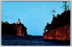 Split Rock Lighthouse, Duluth, Minnesota, Vintage 1957 Chrome Postcard