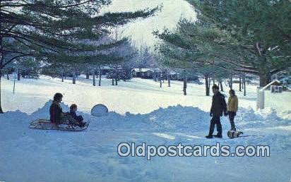 Winter At White Beauty Resort, Lake Wallenpaupack, PA USA Ski, Skiing Postcar...