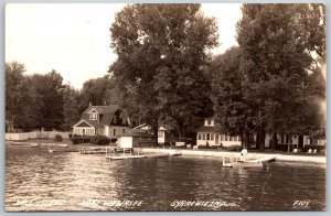 Vtg Syracuse Indiana IN Kale Island Lake Wawasee 1940s RPPC Real Photo Postcard