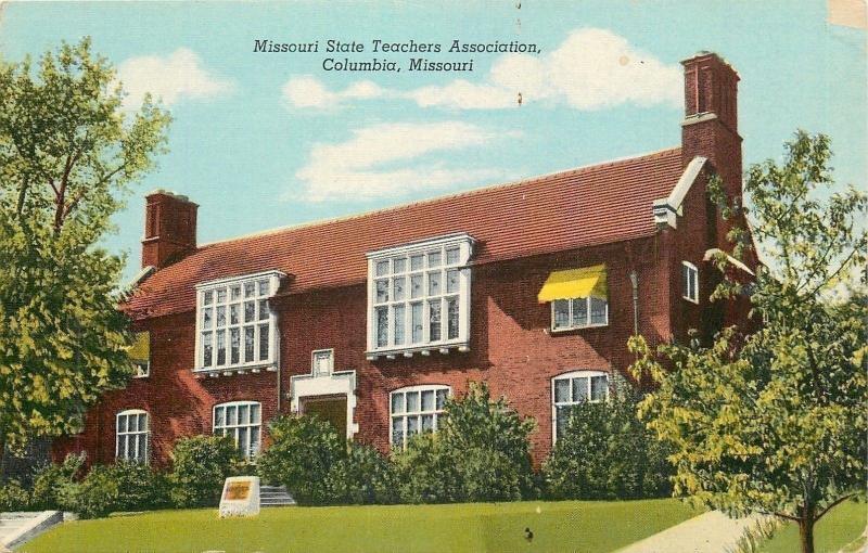 Columbia Missouri~State Teachers Association Headquarters~1940s Postcard