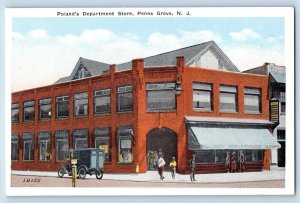 c1920 Poland's Department Store Building People Penns Grove New Jersey Postcard