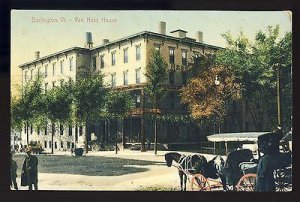 Early Burlington, Vermont/VT Postcard, View Of Van Ness House, Horse & Buggy