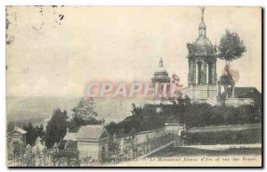 Old Postcard Bon Secours monuemnt the Joan of Arc and view Roeun