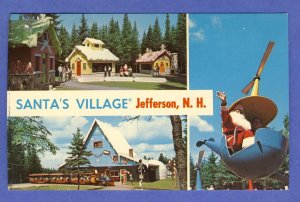 Santa's Village Postcard,Helicopter/Train, Jefferson, New Hampshire/NH