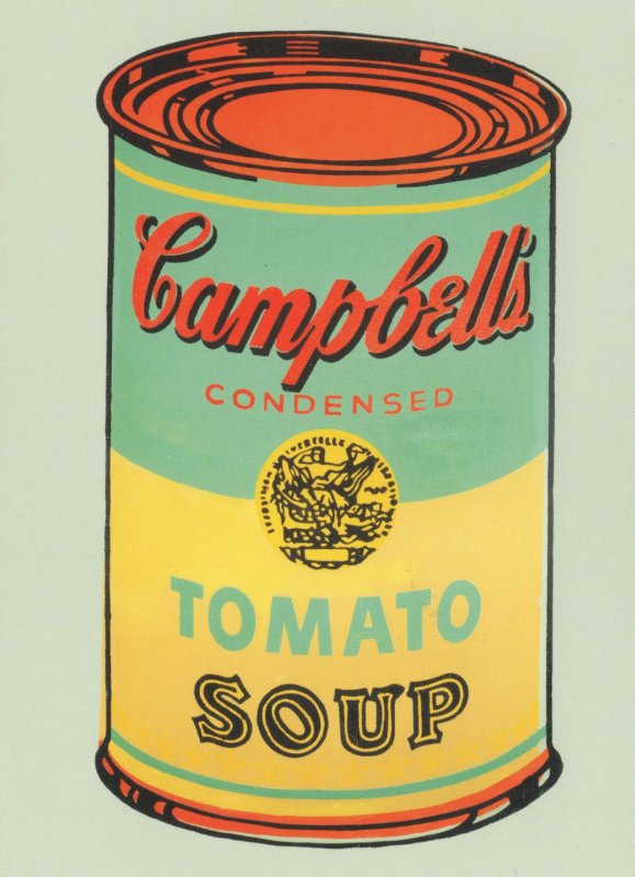 Andy Warhol Campbell's Tomato Soup Can Advertising Postcard