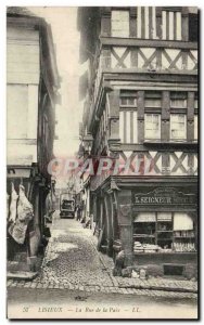 Old Postcard Lisieux The Street of Peace Butcher