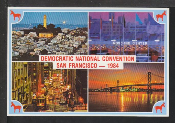 Democratic Convention,San Francisco 1984 Postcard 