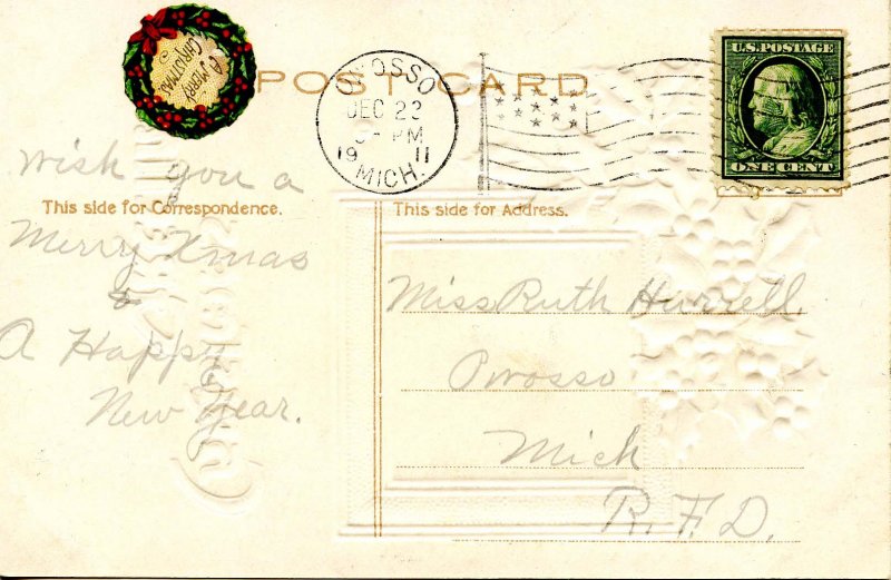 Greeting - Christmas. Santa Claus, Red Robe