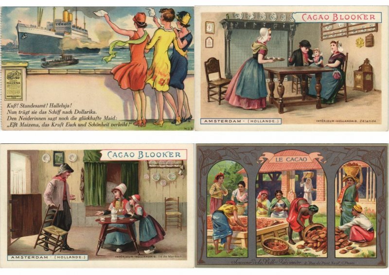 PC ADVERTISING COLLECTION 225 Vintage Postcards WITH BETTER (L4388)